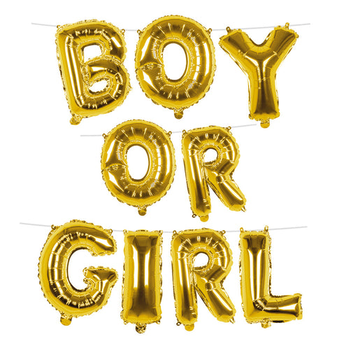 E-Carnavalskleding.nl Folieballonslinger 'Boy or girl'