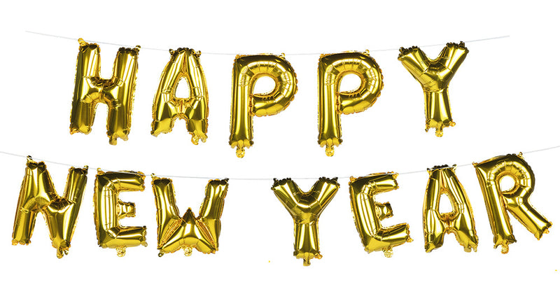 E-Carnavalskleding.nl Folieballonslinger 'Happy new year'