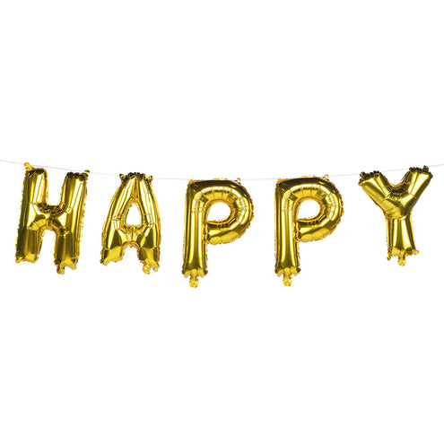 E-Carnavalskleding.nl Folieballonslinger 'Happy new year'