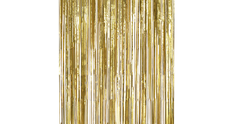 E-Carnavalskleding.nl Foliegordijn Metallic goud