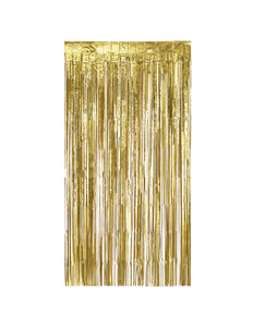 E-Carnavalskleding.nl Foliegordijn Metallic goud