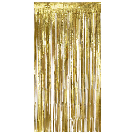 E-Carnavalskleding.nl Foliegordijn Metallic goud