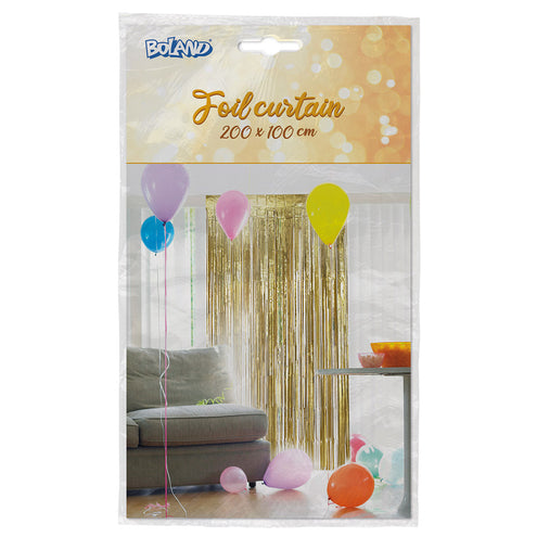 E-Carnavalskleding.nl Foliegordijn Metallic goud