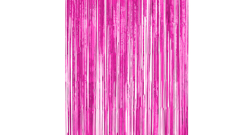 E-Carnavalskleding.nl Foliegordijn Metallic roze