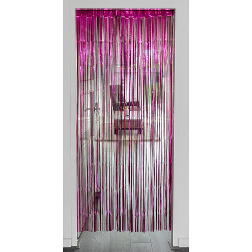 E-Carnavalskleding.nl Foliegordijn Metallic roze