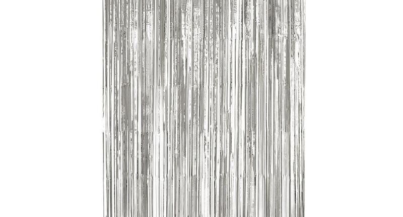 E-Carnavalskleding.nl Foliegordijn Metallic zilver