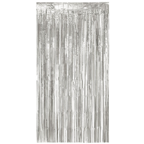 E-Carnavalskleding.nl Foliegordijn Metallic zilver