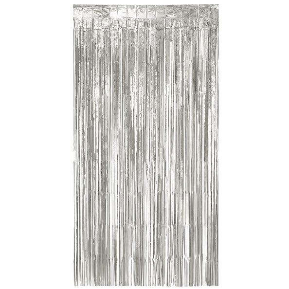 E-Carnavalskleding.nl Foliegordijn Metallic zilver
