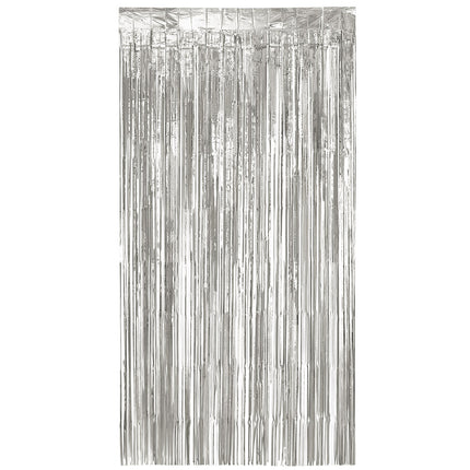 E-Carnavalskleding.nl Foliegordijn Metallic zilver