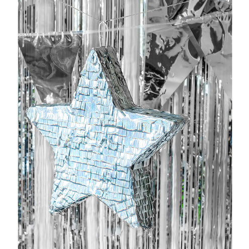 E-Carnavalskleding.nl Foliegordijn Metallic zilver