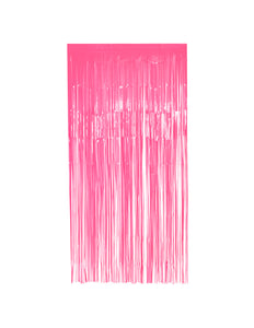 E-Carnavalskleding.nl Foliegordijn Neon roze