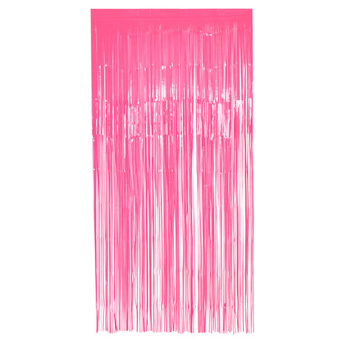 E-Carnavalskleding.nl Foliegordijn Neon roze
