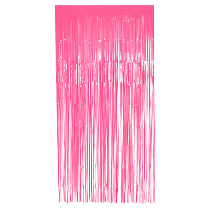 E-Carnavalskleding.nl Foliegordijn Neon roze