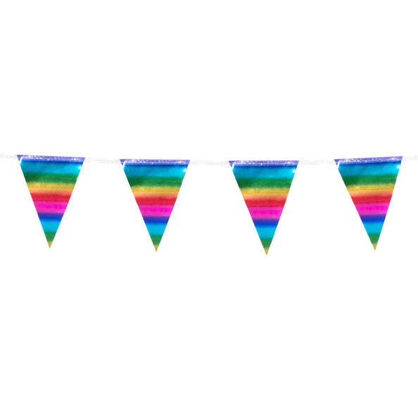 E-Carnavalskleding.nl Folieminivlaggenlijn regenboog