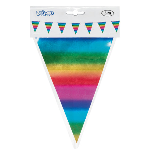 E-Carnavalskleding.nl Folieminivlaggenlijn regenboog