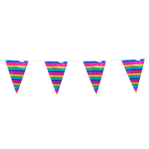 E-Carnavalskleding.nl Foliereuzenvlaggenlijn regenboog