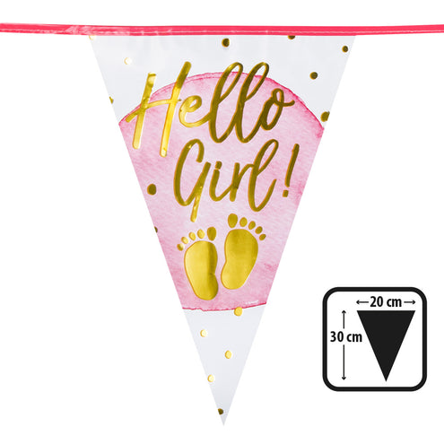 E-Carnavalskleding.nl Folievlaggenlijn 'Hello girl!'