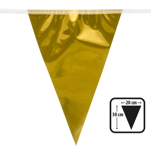 E-Carnavalskleding.nl Folievlaggenlijn Metallic goud