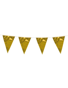 E-Carnavalskleding.nl Folievlaggenlijn Metallic goud