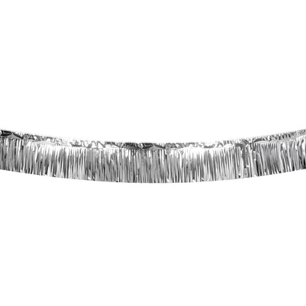 E-Carnavalskleding.nl Franjeslinger Metallic zilver