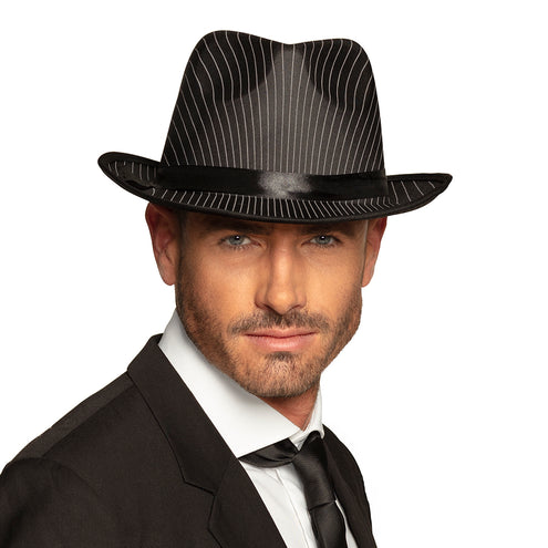 E-Carnavalskleding.nl Gangsterhoed Tony krijtstreep