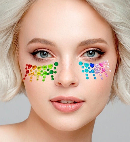 E-Carnavalskleding.nl Gezichtsdecoratie regenboog Lotje