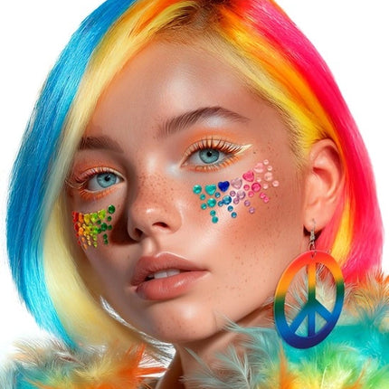 E-Carnavalskleding.nl Gezichtsdecoratie regenboog Lotje