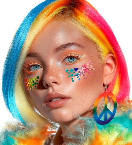 E-Carnavalskleding.nl Gezichtsdecoratie regenboog Lotje