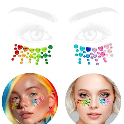 E-Carnavalskleding.nl Gezichtsdecoratie regenboog Lotje