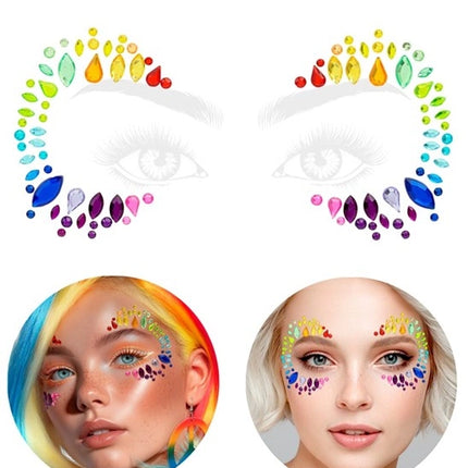 E-Carnavalskleding.nl Gezichtsdecoratie regenboog Lotte