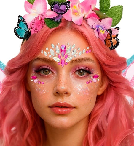 E-Carnavalskleding.nl Gezichtsdecoratie roze Stijn
