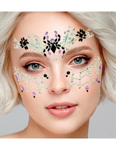 E-Carnavalskleding.nl Gezichtsdecoratie spinnenweb en spin Emma