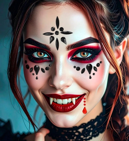E-Carnavalskleding.nl Gezichtsdecoratie vampier Nora