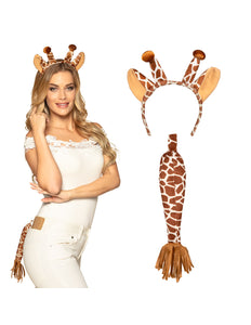 E-Carnavalskleding.nl Giraffe oren en staart set