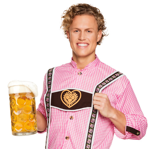 E-Carnavalskleding.nl Glazen bierpul XXL 1 liter