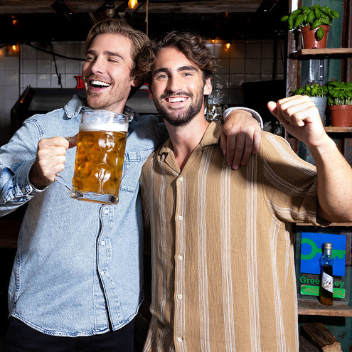 E-Carnavalskleding.nl Glazen bierpul XXL 1 liter