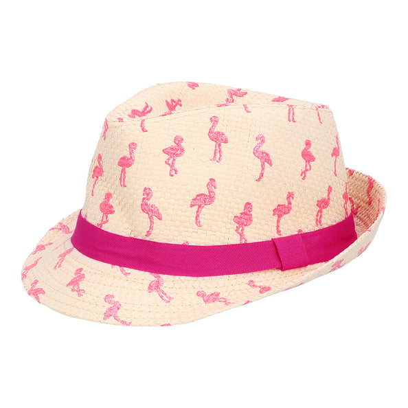 E-Carnavalskleding.nl Gleufhoed Sparkling flamingo's
