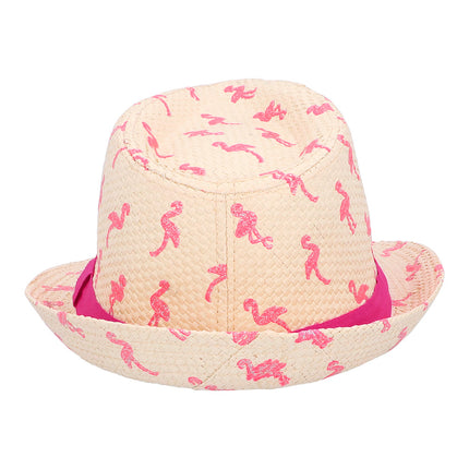 E-Carnavalskleding.nl Gleufhoed Sparkling flamingo's