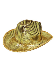 E-Carnavalskleding.nl Gouden cowboyhoed glitter Texas