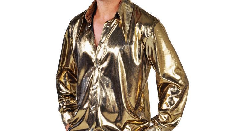 E-Carnavalskleding.nl Gouden overhemd blouse heren