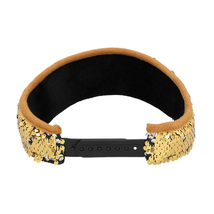 E-Carnavalskleding.nl Gouden zonneklep glitter pailletten