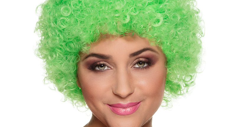 E-Carnavalskleding.nl Groene krul pruik Pop