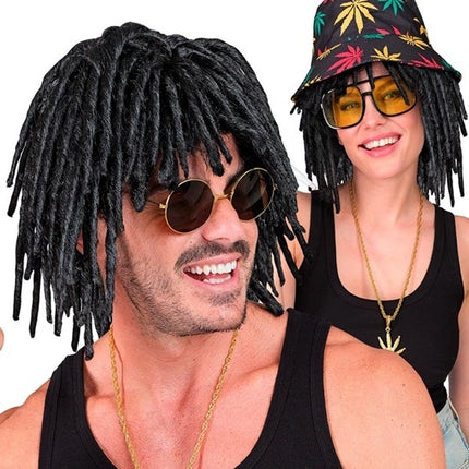 E-Carnavalskleding.nl Gullit pruik dreadlock zwart