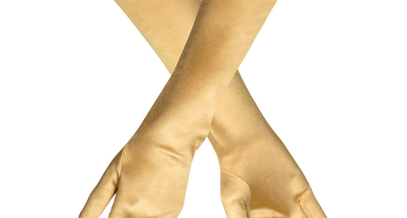 E-Carnavalskleding.nl Handschoenen elleboog Monte Carlo goud