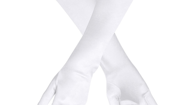 E-Carnavalskleding.nl Handschoenen elleboog Monte Carlo wit