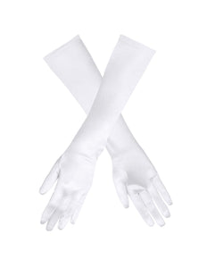E-Carnavalskleding.nl Handschoenen elleboog Monte Carlo wit