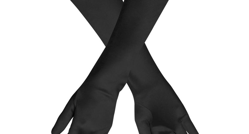 E-Carnavalskleding.nl Handschoenen elleboog Monte Carlo zwart