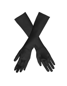 E-Carnavalskleding.nl Handschoenen elleboog Monte Carlo zwart