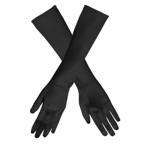 E-Carnavalskleding.nl Handschoenen elleboog Monte Carlo zwart