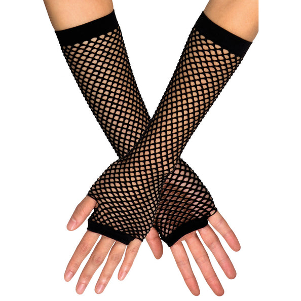 E-Carnavalskleding.nl Handschoenen elleboog New York zwart